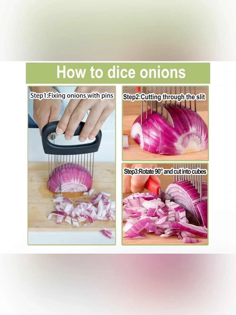 Large Onion Slicer & Meat Tenderizer, Kitchen Cooking Tool